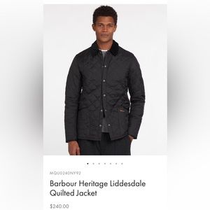 Men’s Barbour Liddesdale jacket in black size small